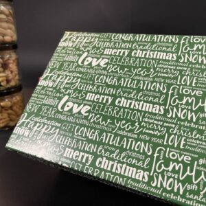 cajita navideña personalizada color verde