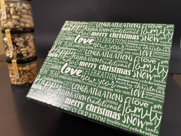 cajita navideña personalizada color verde