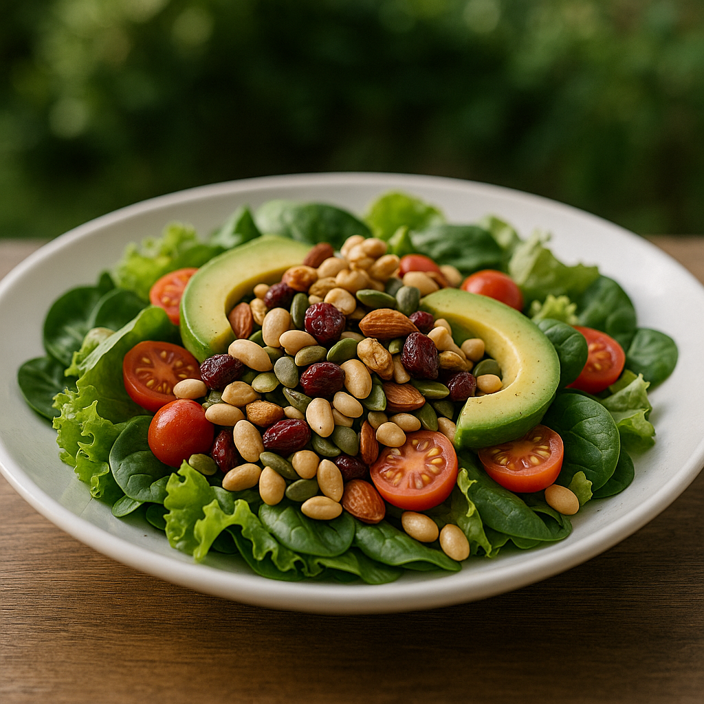 Ensalada de mix de nueces día del maestro